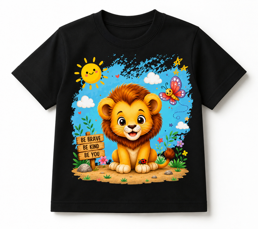 Baby Lion | Kids 180 GSM Premium Cotton T-Shirt