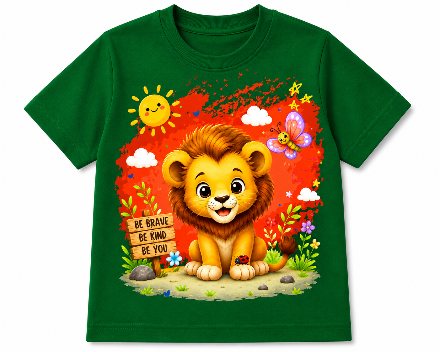 Baby Lion | Kids 180 GSM Premium Cotton T-Shirt