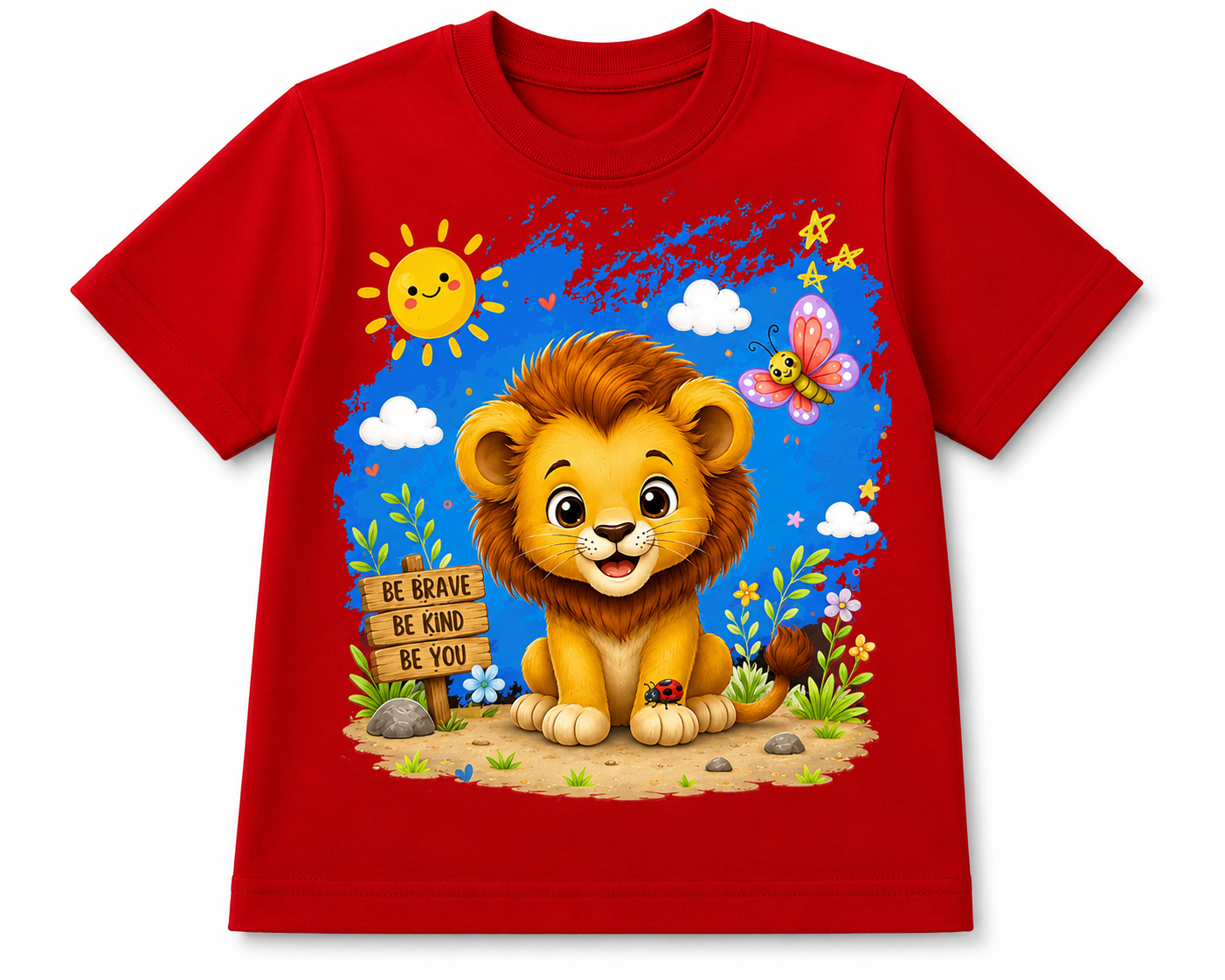 Baby Lion | Kids 180 GSM Premium Cotton T-Shirt