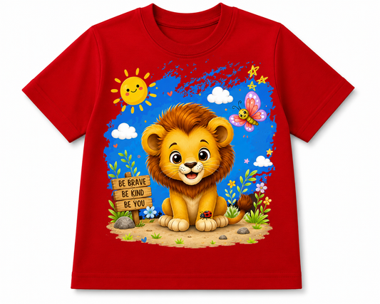 Baby Lion | Kids 180 GSM Premium Cotton T-Shirt