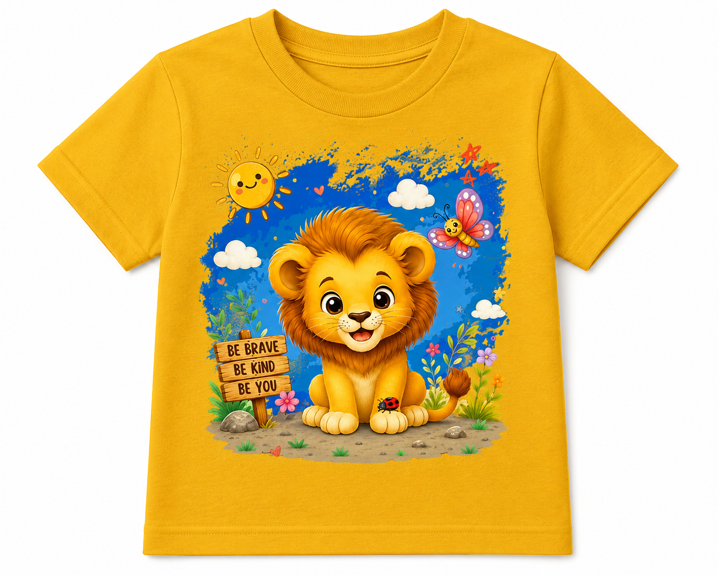 Baby Lion | Kids 180 GSM Premium Cotton T-Shirt