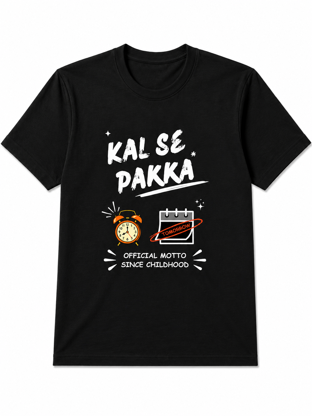 Kal Se Pakka | Men's Premium 180-GSM Regular Fit Cotton T-Shirt