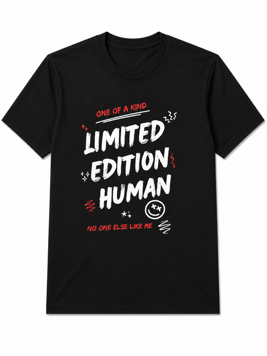 Limited Edition Human | Men's Premium 180-GSM Regular Fit Cotton T-Shirt