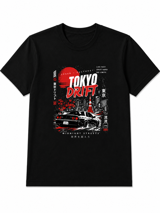Tokyo Drift | Men's Premium 180-GSM Regular Fit Cotton T-Shirt