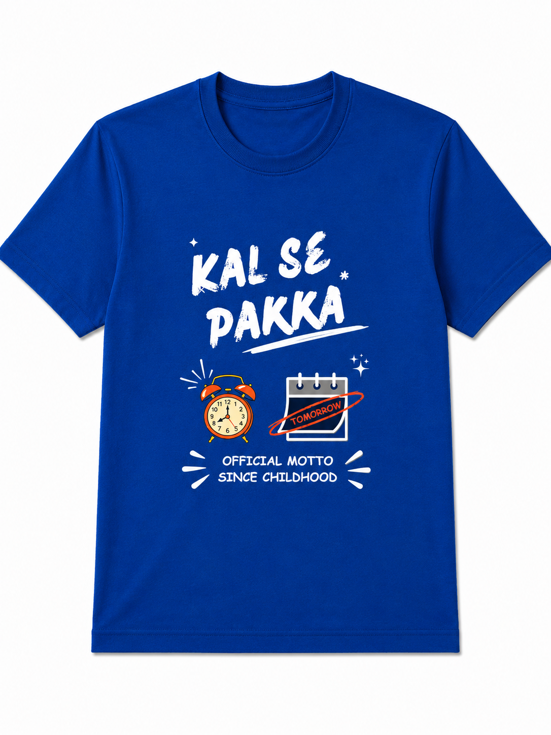 Kal Se Pakka | Men's Premium 180-GSM Regular Fit Cotton T-Shirt