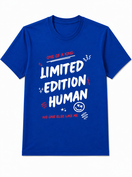 Limited Edition Human | Men's Premium 180-GSM Regular Fit Cotton T-Shirt