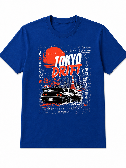 Tokyo Drift | Men's Premium 180-GSM Regular Fit Cotton T-Shirt