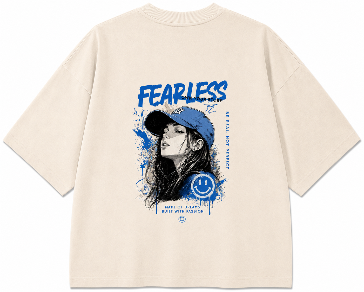 Fearless Girl | Unisex Oversized 240 GSM French Terry T-Shirt
