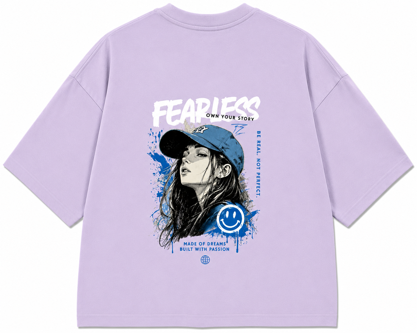 Fearless Girl | Unisex Oversized 240 GSM French Terry T-Shirt