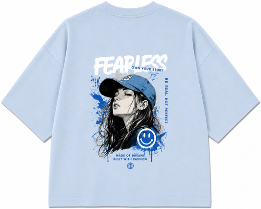 Fearless Girl | Unisex Oversized 240 GSM French Terry T-Shirt