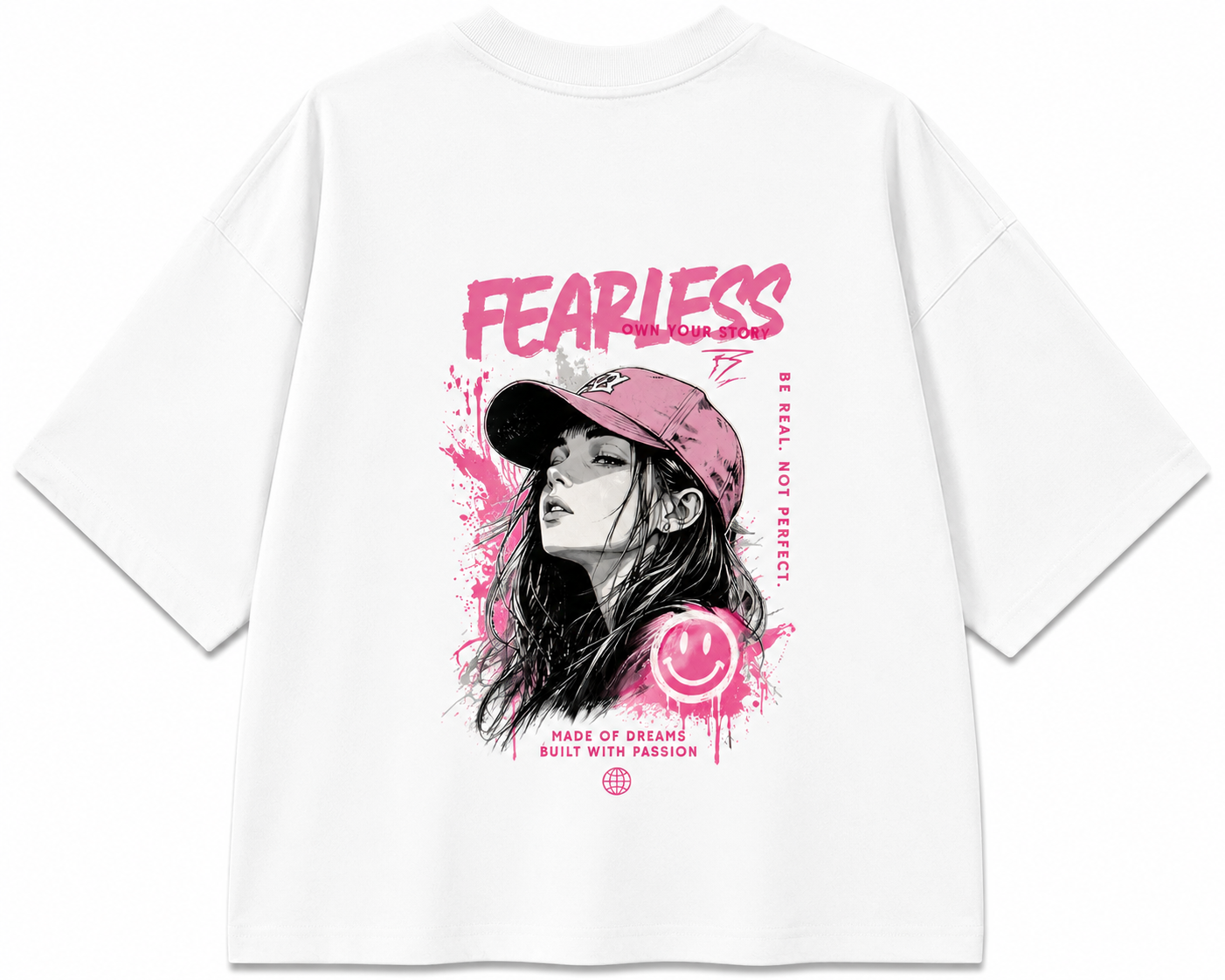 Fearless Girl | Unisex Oversized 240 GSM French Terry T-Shirt