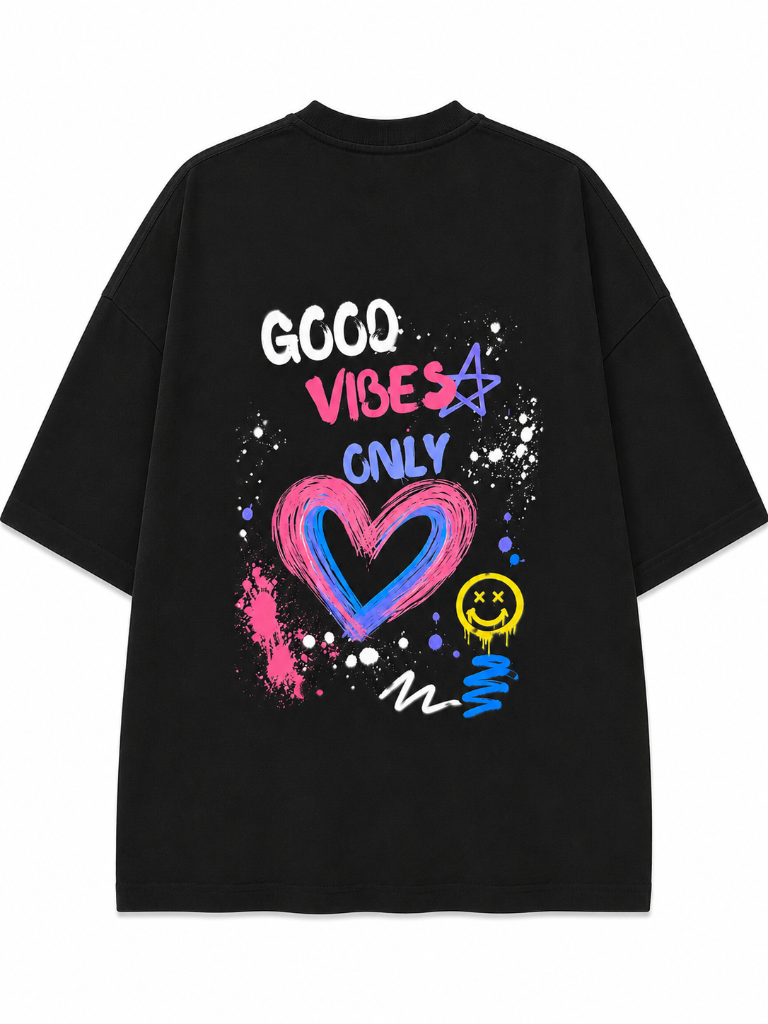 Good Vibes Only | Unisex Oversized 240 GSM French Terry T-Shirt
