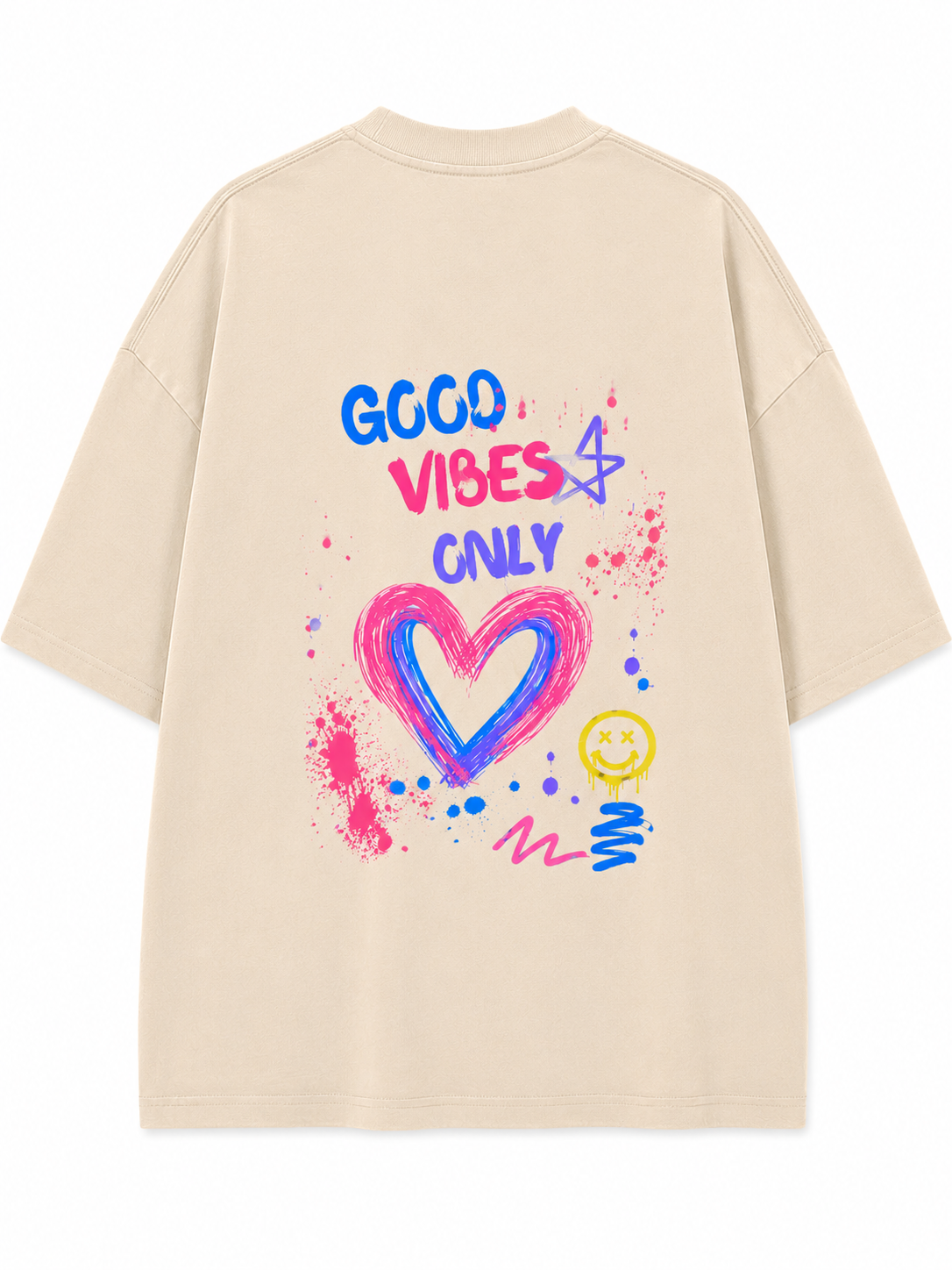 Good Vibes Only | Unisex Oversized 240 GSM French Terry T-Shirt