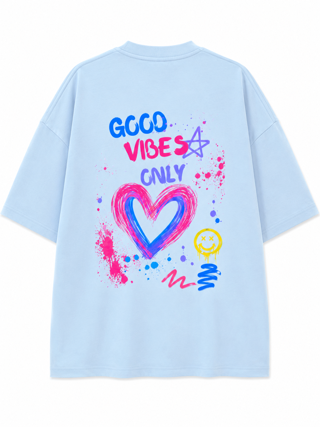 Good Vibes Only | Unisex Oversized 240 GSM French Terry T-Shirt