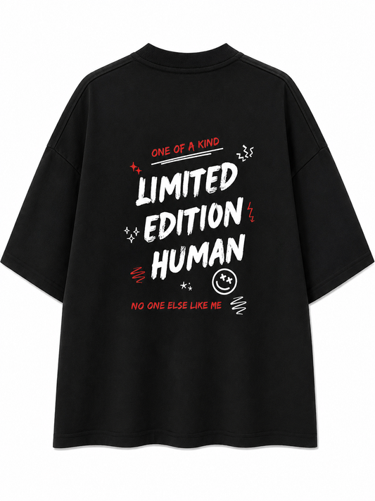 Limited Edition Human | Unisex Oversized 240 GSM French Terry T-Shirt