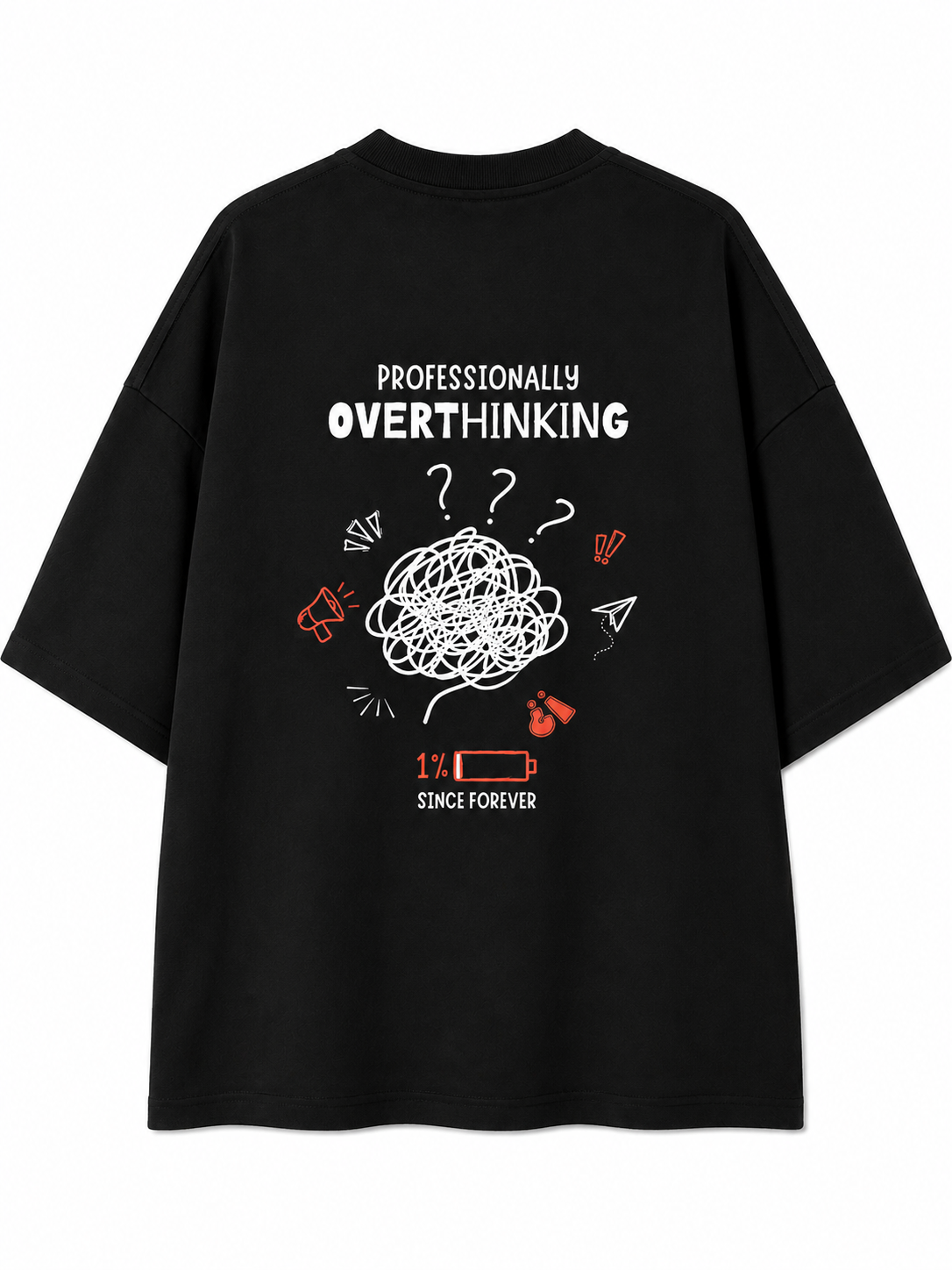 Professionally Overthinking | Unisex Oversized 240 GSM French Terry T-Shirt