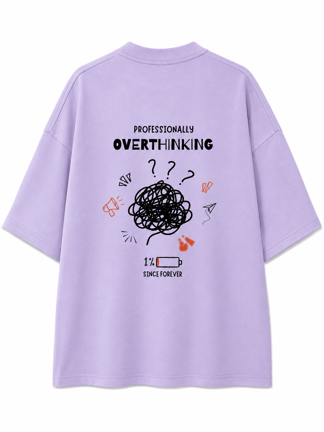Professionally Overthinking | Unisex Oversized 240 GSM French Terry T-Shirt