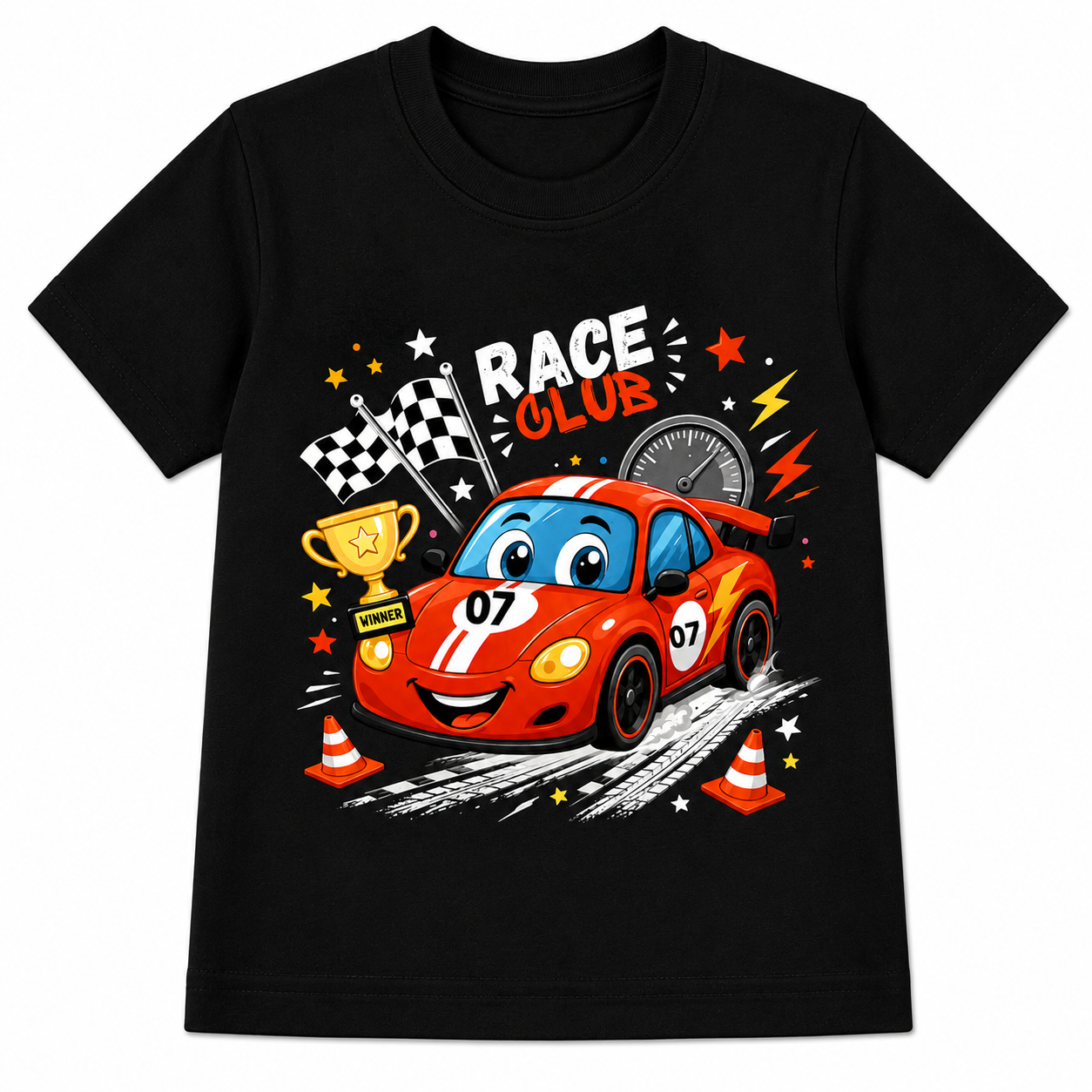 Racing Car | Kids 180 GSM Premium Cotton T-Shirt
