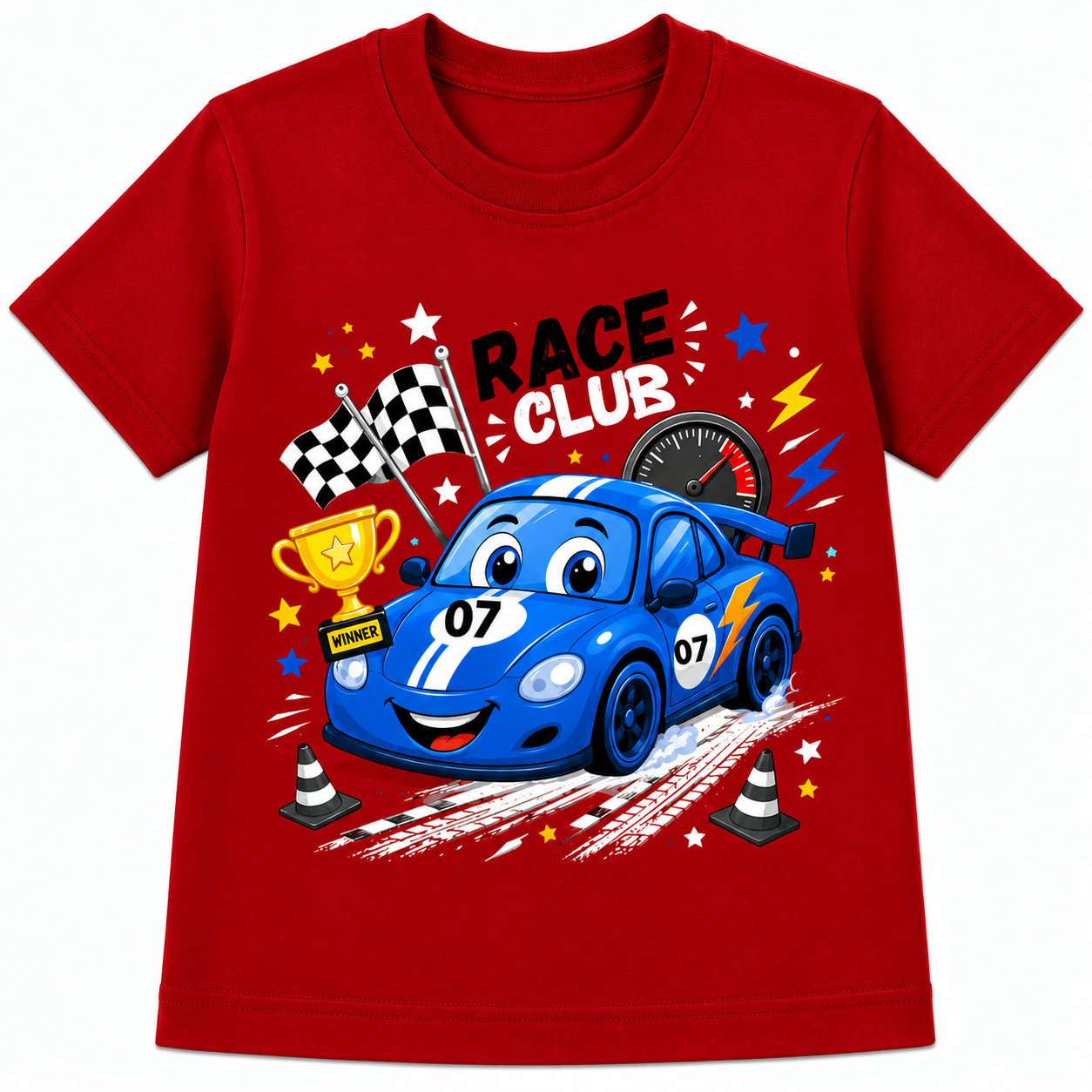 Racing Car | Kids 180 GSM Premium Cotton T-Shirt
