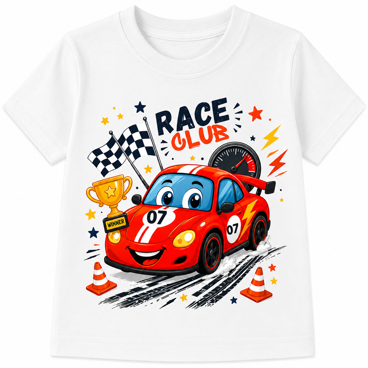 Racing Car | Kids 180 GSM Premium Cotton T-Shirt