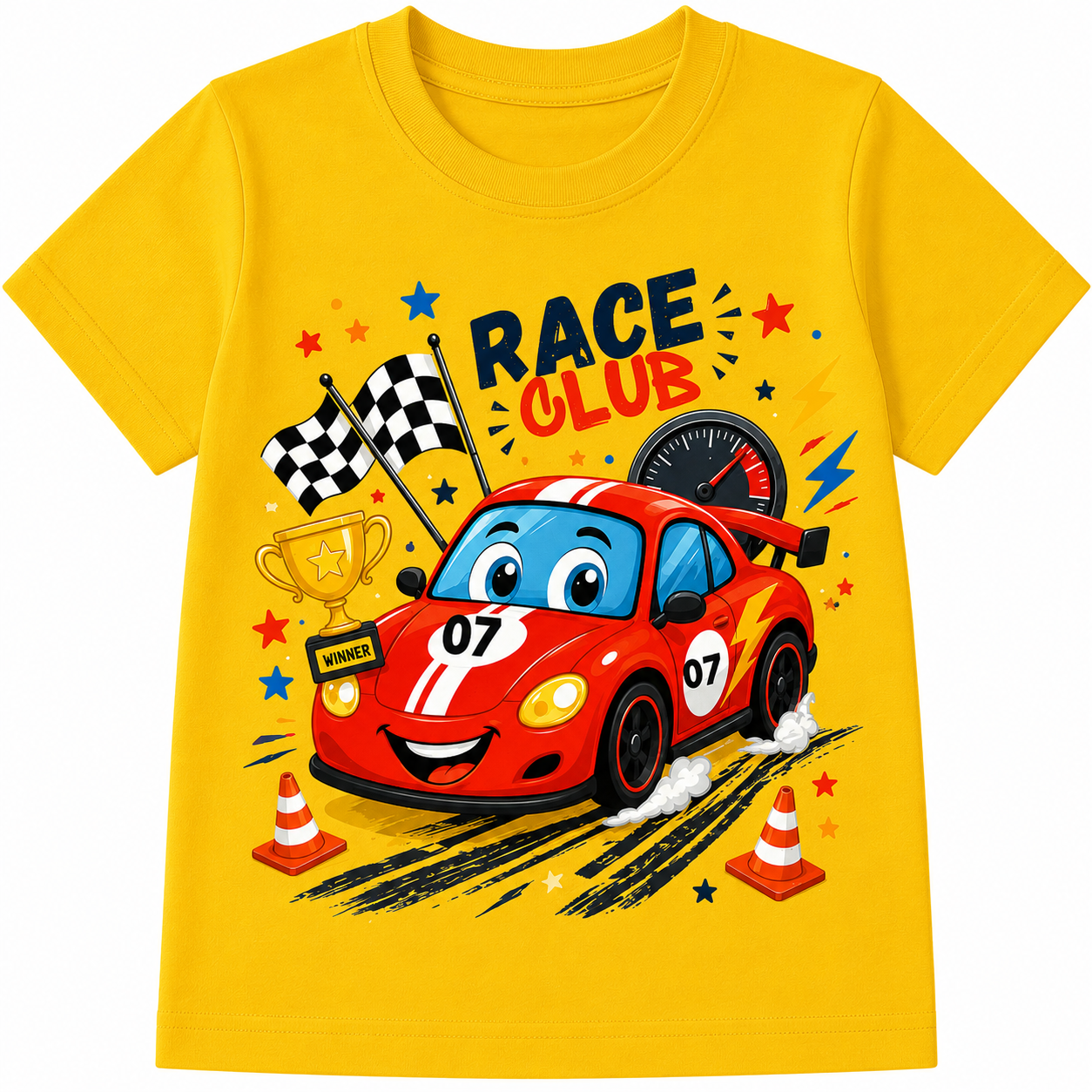 Racing Car | Kids 180 GSM Premium Cotton T-Shirt