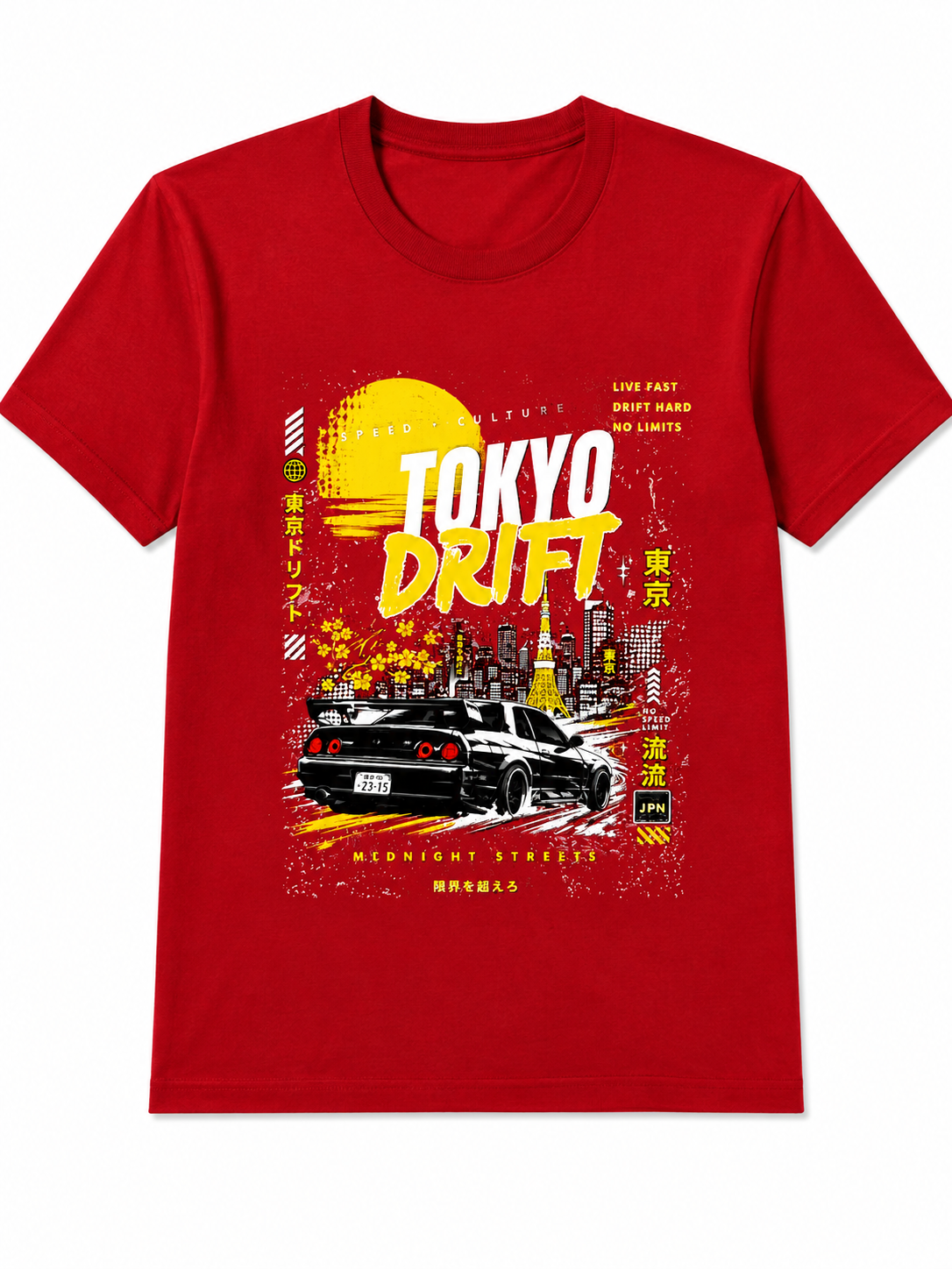 Tokyo Drift | Men's Premium 180-GSM Regular Fit Cotton T-Shirt