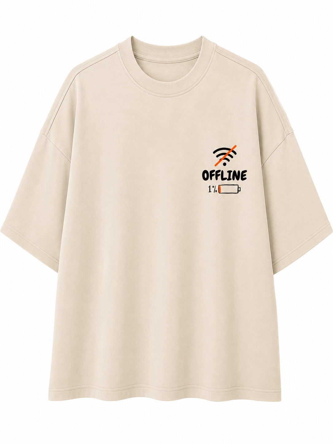 Social Battery | Unisex Oversized 240 GSM French Terry T-Shirt