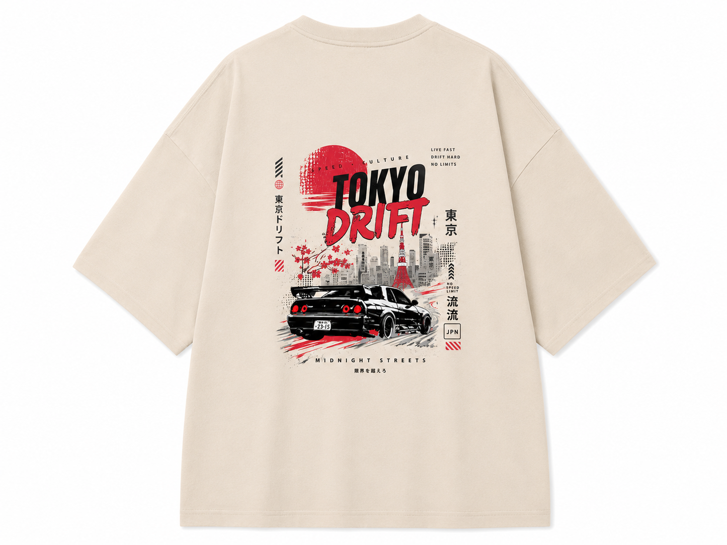 Tokyo Drift | Unisex Oversized 240 GSM French Terry T-Shirt