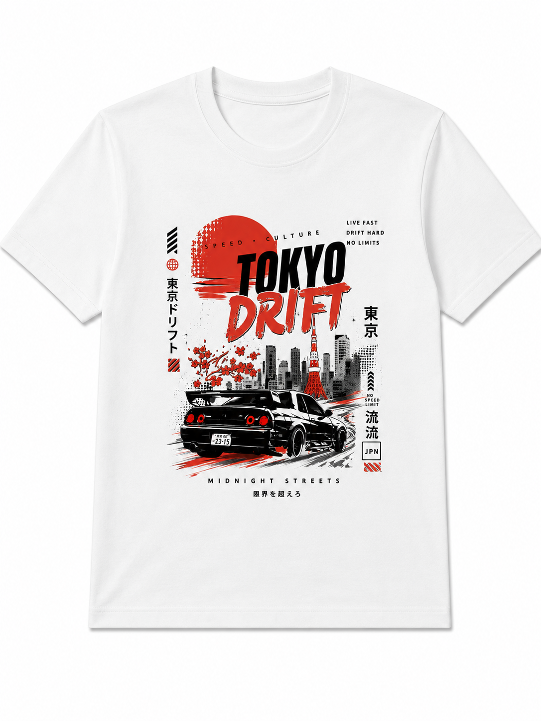 Tokyo Drift | Men's Premium 180-GSM Regular Fit Cotton T-Shirt