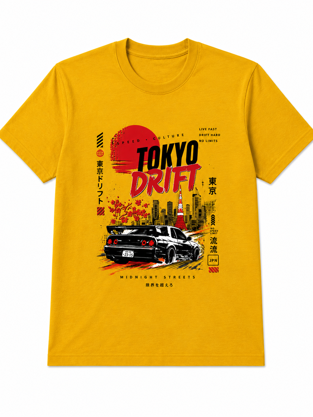 Tokyo Drift | Men's Premium 180-GSM Regular Fit Cotton T-Shirt